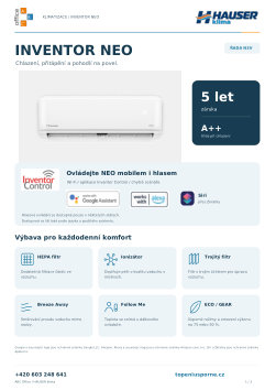 Aktuální produktový list Inventor NEO N3V